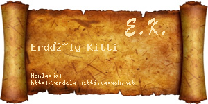 Erdély Kitti névjegykártya